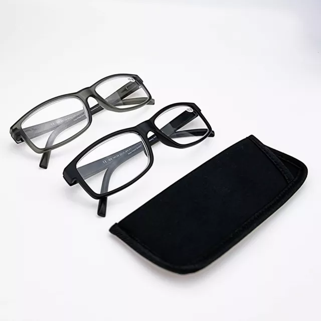 +2,5 Dioptrin Premium Unisex Lesebrille Nahsehbrille Computerlesebrille +Etui