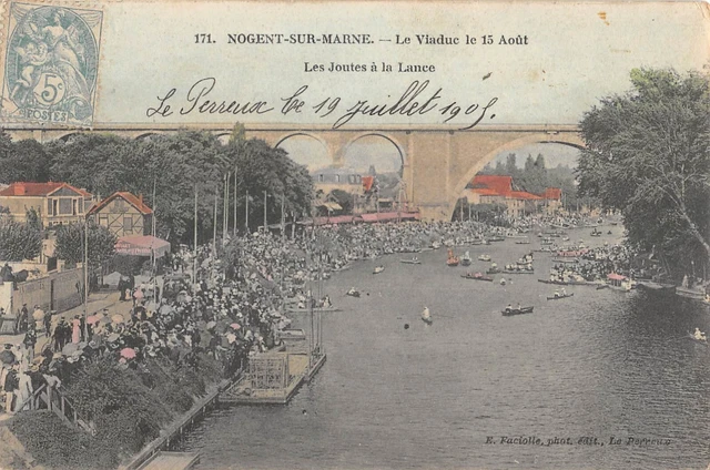 Cpa 94 Nogent Sur Marne / The Viaduct Of August 15