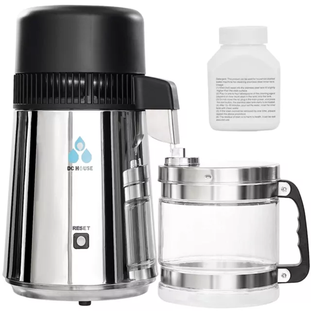 Water Distiller, 304 Stainless Steel Home Countertop Distiller Water Machine