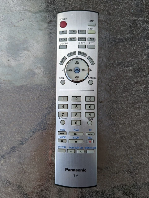 Genuine OEM Panasonic EUR7627Z60 TV Remote Control for TH-50PX50 42PD50 37PX50