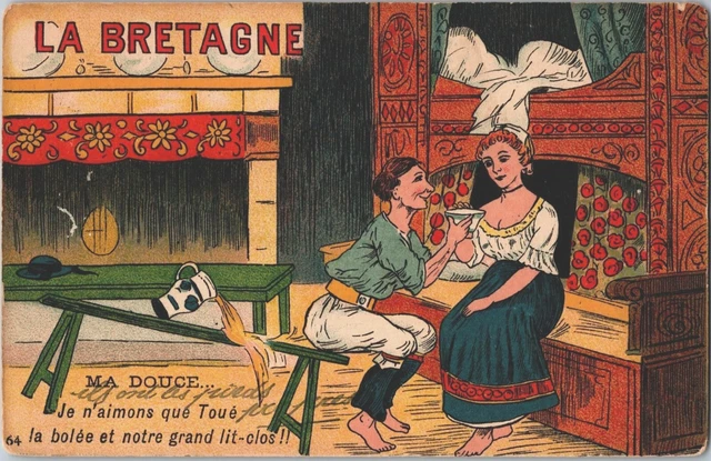 CPA La Bretagne Ma Douce French Vintage Postcard B130