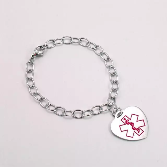 Medizinisches Notfall Armband, Sos, Id, Graviert für Damen Oder Mädchen,