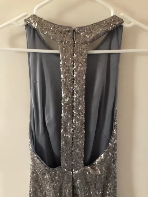 Lush "Life of The Party" Silver Sequin Dress Size S SO CUTE!! 3