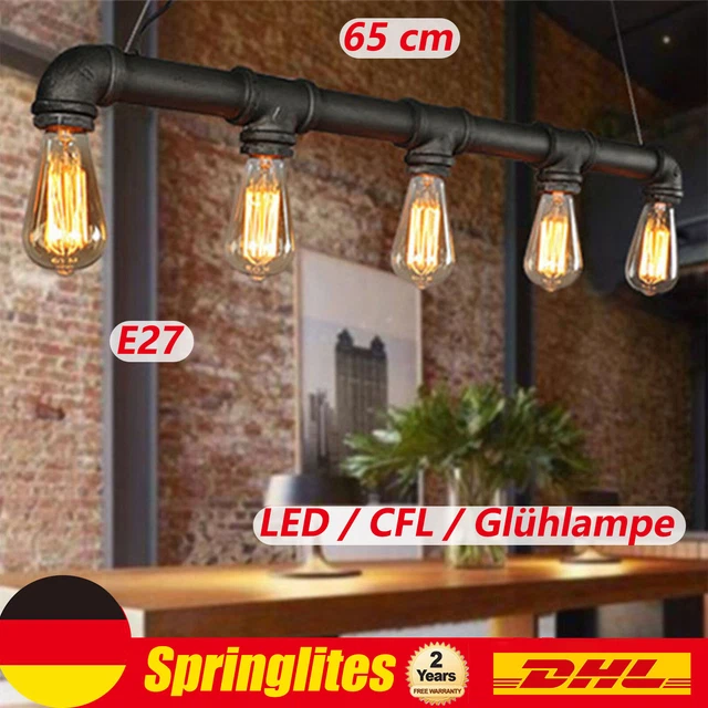 65 cm tubo acqua industriale retrò lampada a sospensione lampada a sospensione lampada da soffitto E27