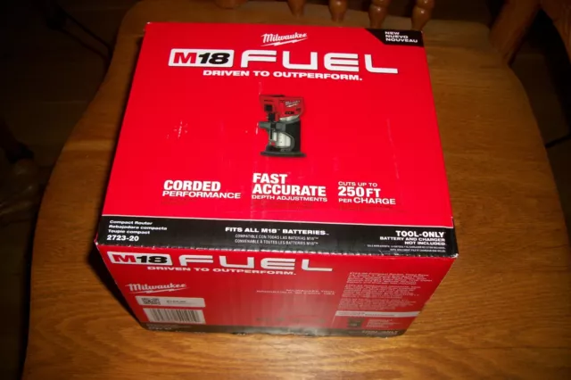 Milwaukee 2723-20 M18 18V FUEL Brushless Compact Router Tool-Only *Sealed New*