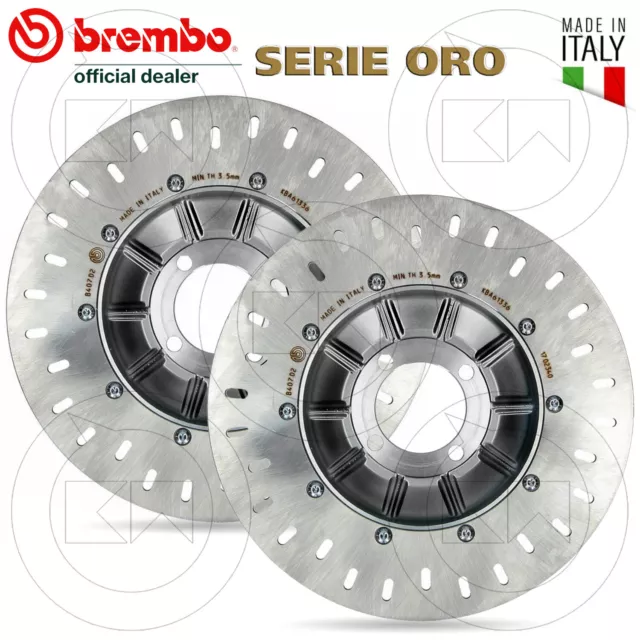 Coppia Dischi Freno Anteriore Brembo Serie Oro Bmw K 75 S 750 1985-1992