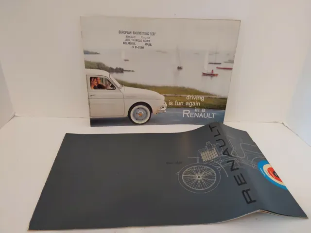 1950s? Renault Sales Brochures Flyers Made In France Import Dauphine Gordini 4CV
