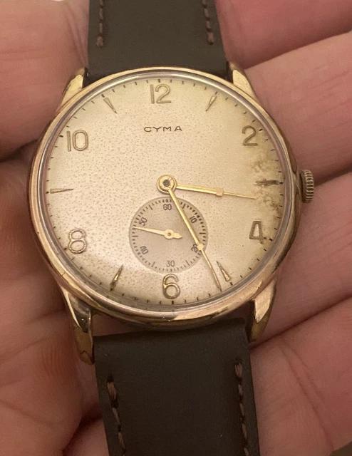 Cyma 1940’s Military Style Sub Seconds Watch - lancette a siringa