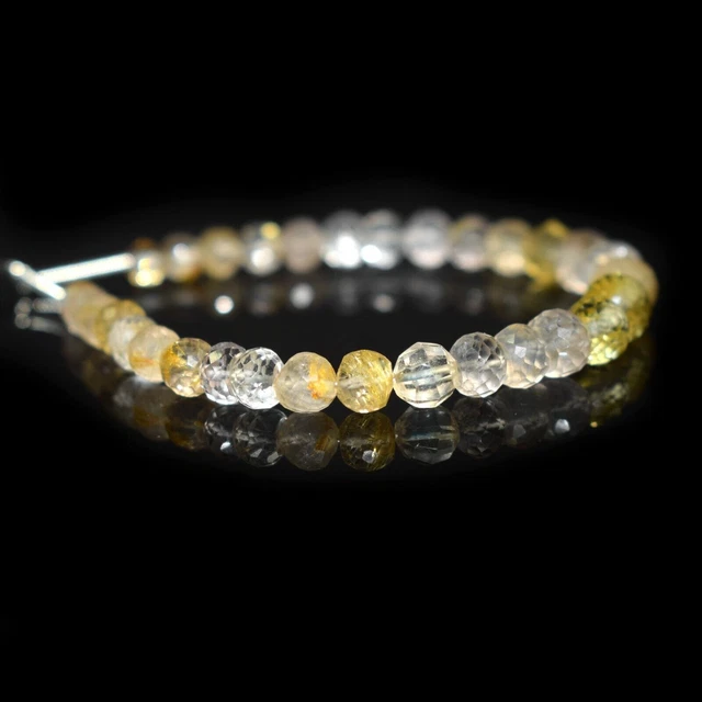 4-6MM Natural Multi Mix Faceted Round Gemstone Loose Beads 5''Jewelry making