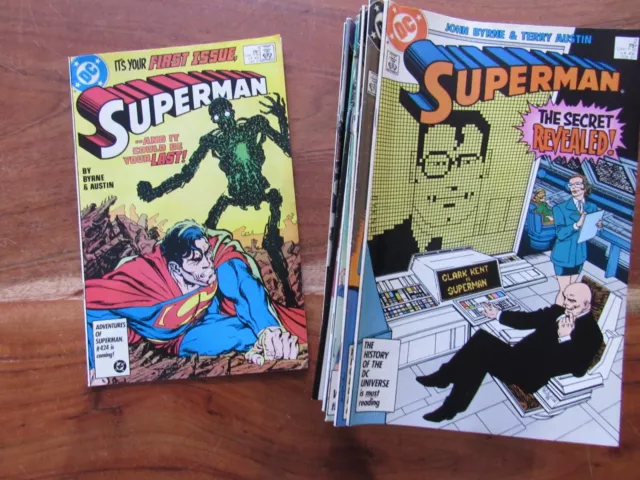 SUPERMAN 1987 Near Complete Run 1 - 78 DC Comics Lot Missing 41 Bagged p