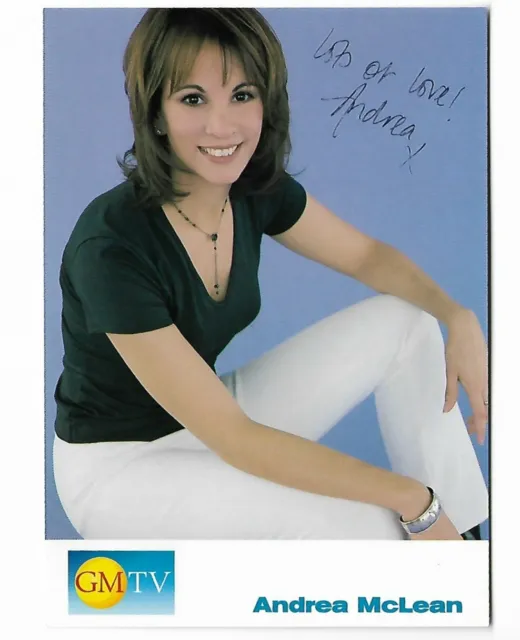 Andrea McLean  GMTV Weather Girl & Loose Women Presenter Hand Signed Photo Card
