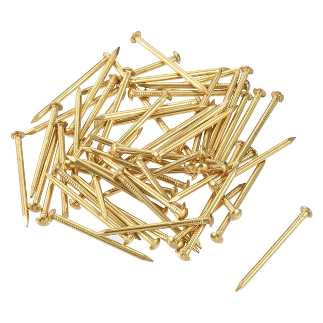 Minuscule Matériel Laiton Clous 1.5mmx25mm(DxL) pour Bricolage Boîtes 60pcs