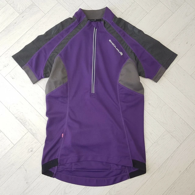 Endura Damen Hummvee lila kurzärmlig Radfahren Trikot Top Größe XS