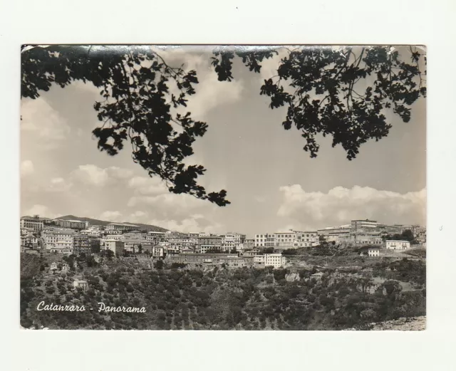 Cartolina postale viaggiata nel 1958 - CATANZARO PANORAMA - Calabria postcard