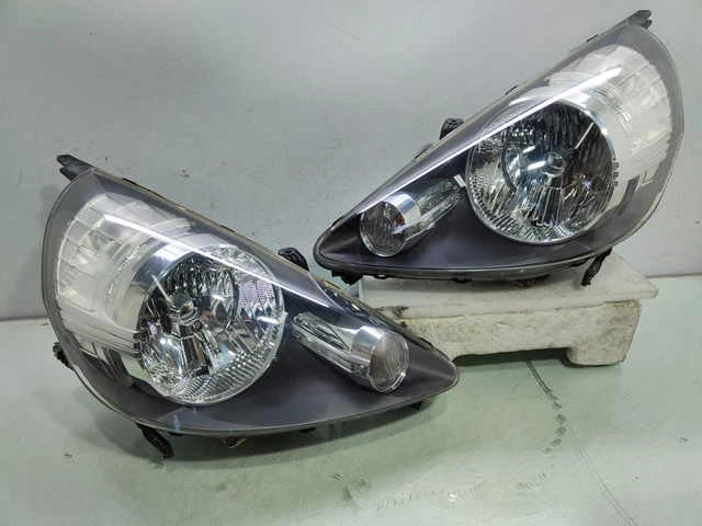 GOOD CONDITION XENON HID JDM Honda Fit GD1 GD2 GD3 Black Headlights Lights Lamp