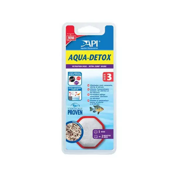 1 DOSE pour Filtre aquarium RENA API Rena AQUA DETOX Size 3 APL