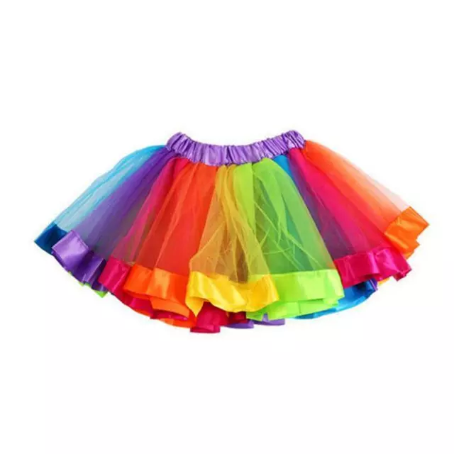 Sottoveste arcobaleno 1-9T ragazze bambini sottoveste arcobaleno gonna nodo arcobaleno tutù abito da ballo 3