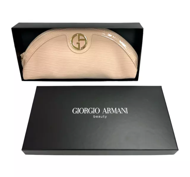 Giorgio Armani Beauty Pink Cosmetic Purse ( W 8" x H 3") NEW AS SEEN IN PICTURES