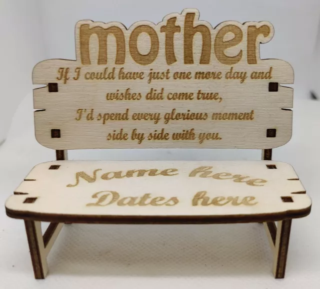 panca targa commemorativa per i propri cari mamma in amore regalo memoria