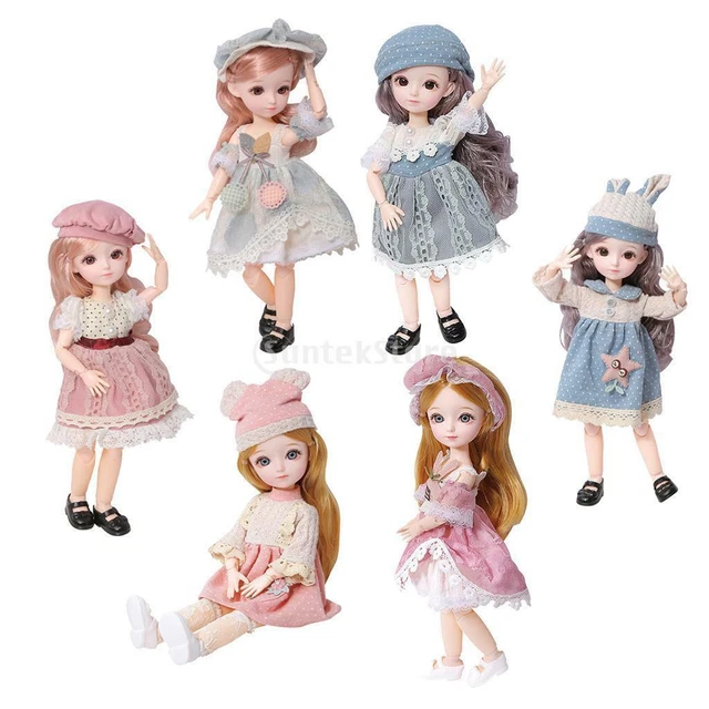 1/6 23 Bambola BJD collegata Occhi 3D Capelli lunghi Bel ruolo carino Cute