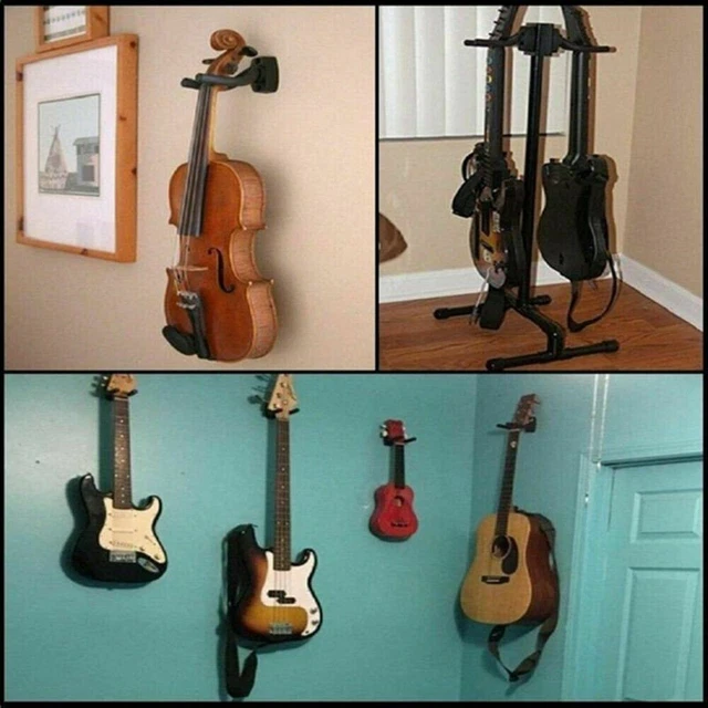 Guitar Hanger Holder Rack Mount Stand Wall Ukulele Hook Wall Bracket Bass
