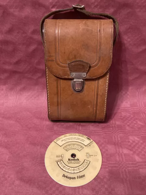 🎞🎞 Retro Fototasche Tasche Leder Kameratasche Belichtungstabelle 🎞🎞