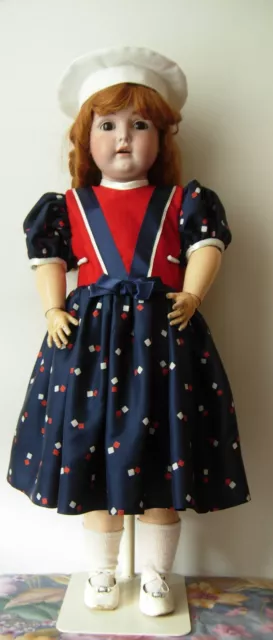 robe poupée ancienne allemande Jumeau SFBJ Kestner Halbig dress antique doll 3