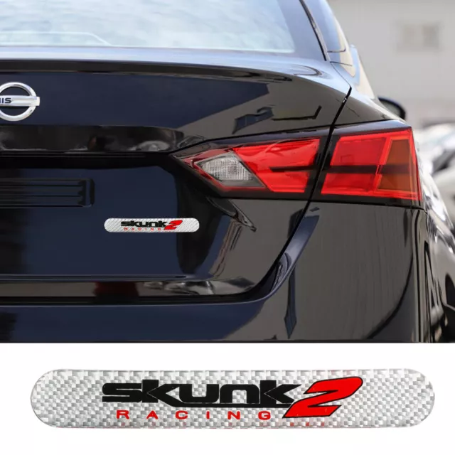 1X SKUNK-2 Carbon Fiber Car Trunk Side Fenders Door Badge Scratch Guard Sticker