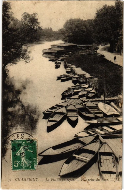 CPA AK Charenton La Flotille au repos, vue prise du Pont FRANCE (1282170)