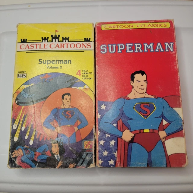 SUPERMAN VHS CARTOON Classics & Castle Cartoons Play Tested £9.72 ...