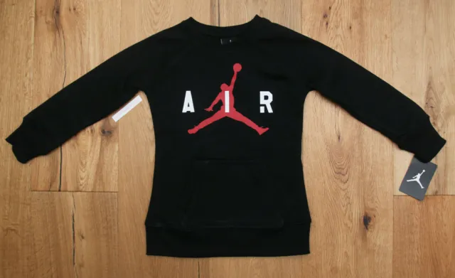 Air Jordan Girl Non-Hooded Sweatshirt ~ Black, Red & White ~ Size 4 ~