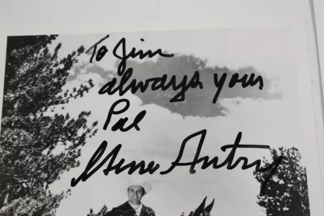 Gene Autry Singing Cowboy Horse Photo Signed Autograph Signature 8x10 COA 2