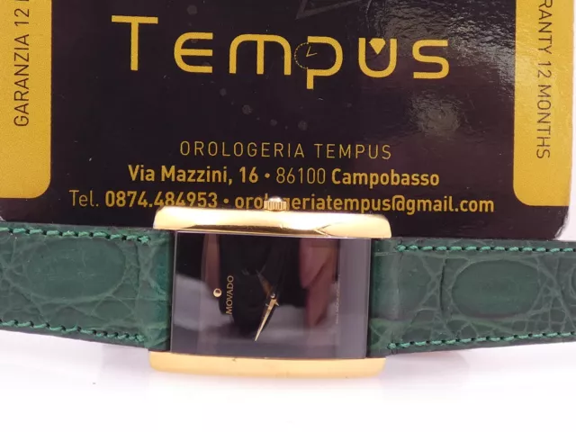 Movado Curved La Nouvelle 87.C1.420.2 Oro 18 Kt Gold Filled Anni '90 Orologio