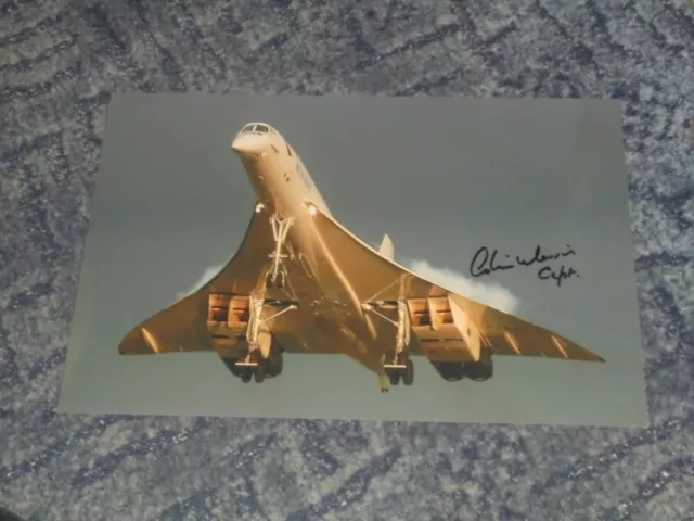 COLIN MORRIS  - CONCORDE CAPTAIN  -12x8  PHOTO SIGNED- (3)