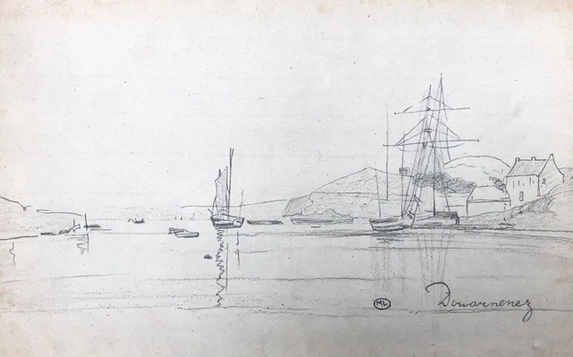 Douarnenez, Old Drawing, Early 20th Century
