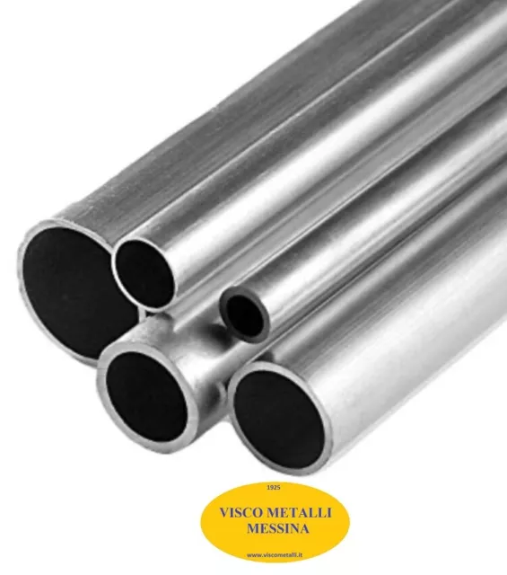 Tubo Tondo alluminio Anticorodal 6060 mm 22x2,0 lung.1 mt fresa tornio cnc hobby
