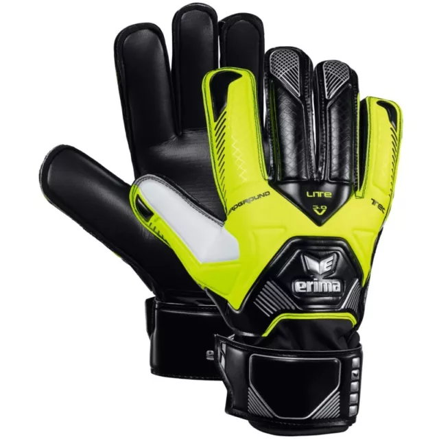 erima Tec Lite Hardground 3.0 Fingerschutz Torwarthandschuhe gelb/schwarz 722514