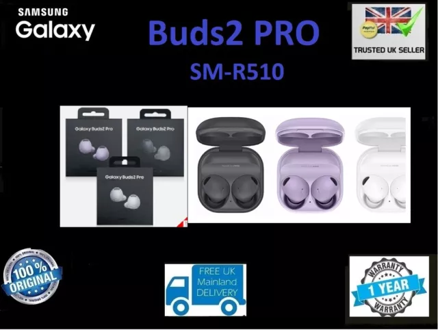 Samsung Galaxy Buds2 Pro SM-R510 Wireless Bluetooth  Graphite White New Sealed