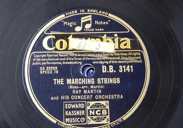 78rpm RAY MARTIN the marching strings / the waltzing cat