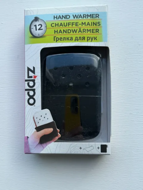 Pocket Hand Warmer Black Zippo 6 Hour Easy Fill Re-Usable