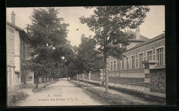 CPA Sucy-en-Brie, Avenue des Ecoles 1914