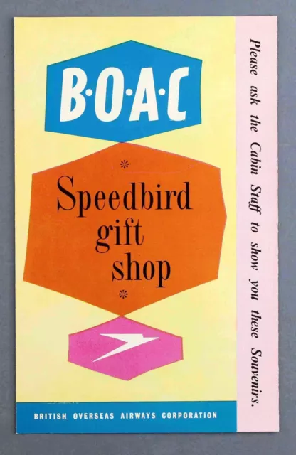 Boac Speedbird Gift Shop Vintage Airline Brochure B.o.a.c. 1950'S Shopping