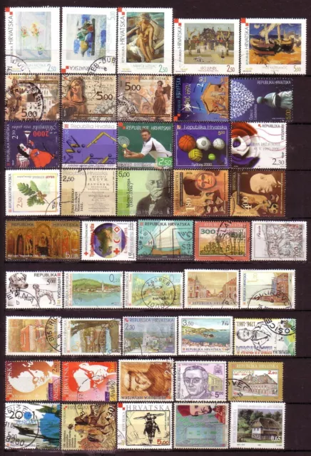 Croatia - Lot P -  45 different stamps - Some serials completed - Good value