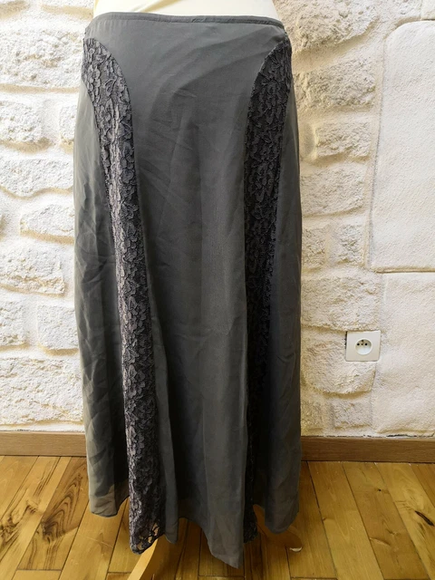 Jupe Mi-longue Armand Ventilo En Soie & Lin - Taille FR34 (XXS) - Couleur Fraise - Neuve Avec étiquettes (RRP 230€)