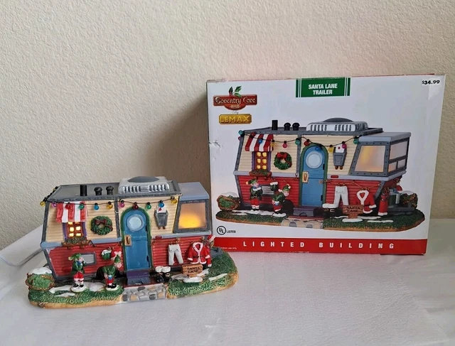 Led Lighted Trailer Lemax High Rock Lake Trailer #85322 - Lighted