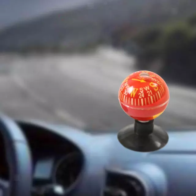 Boussole de voiture en forme de boule de navigation de véhicule étanche,  rotation résistante à 360, décor de boussole avec ventouse