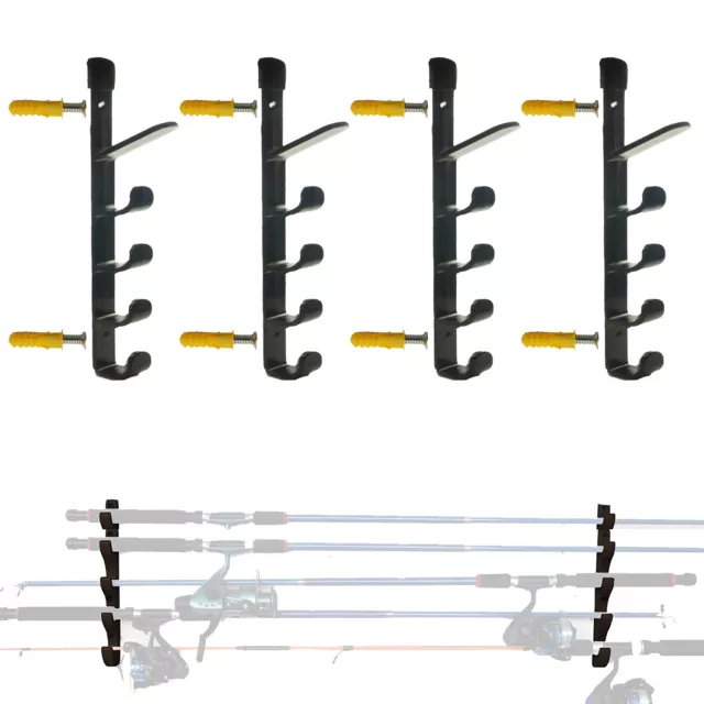 5-ROD HORIZONTAL WALL Mounted Fishing Rod Holder Storage Rack-  Boat/Yacht/Garage $10.15 - PicClick