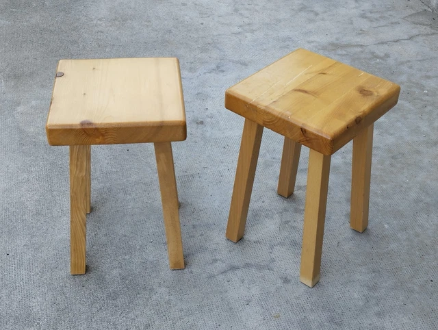 Lot De 2 Tabourets De Bar En Bois De Montagne - Style Chalet - Occasion