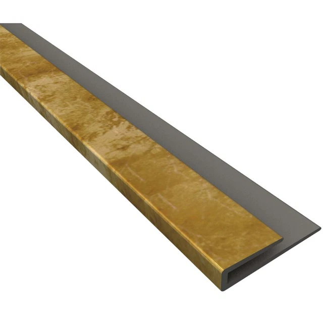 Fasade 18 In. Thermoplastic J-Edge Backsplash Trim, Bermuda Bronze Pack of 5 ACP