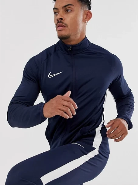 Giacca warm up Nike Academy ragazzo junior taglia UK 7-8 anni blu navy *REF188